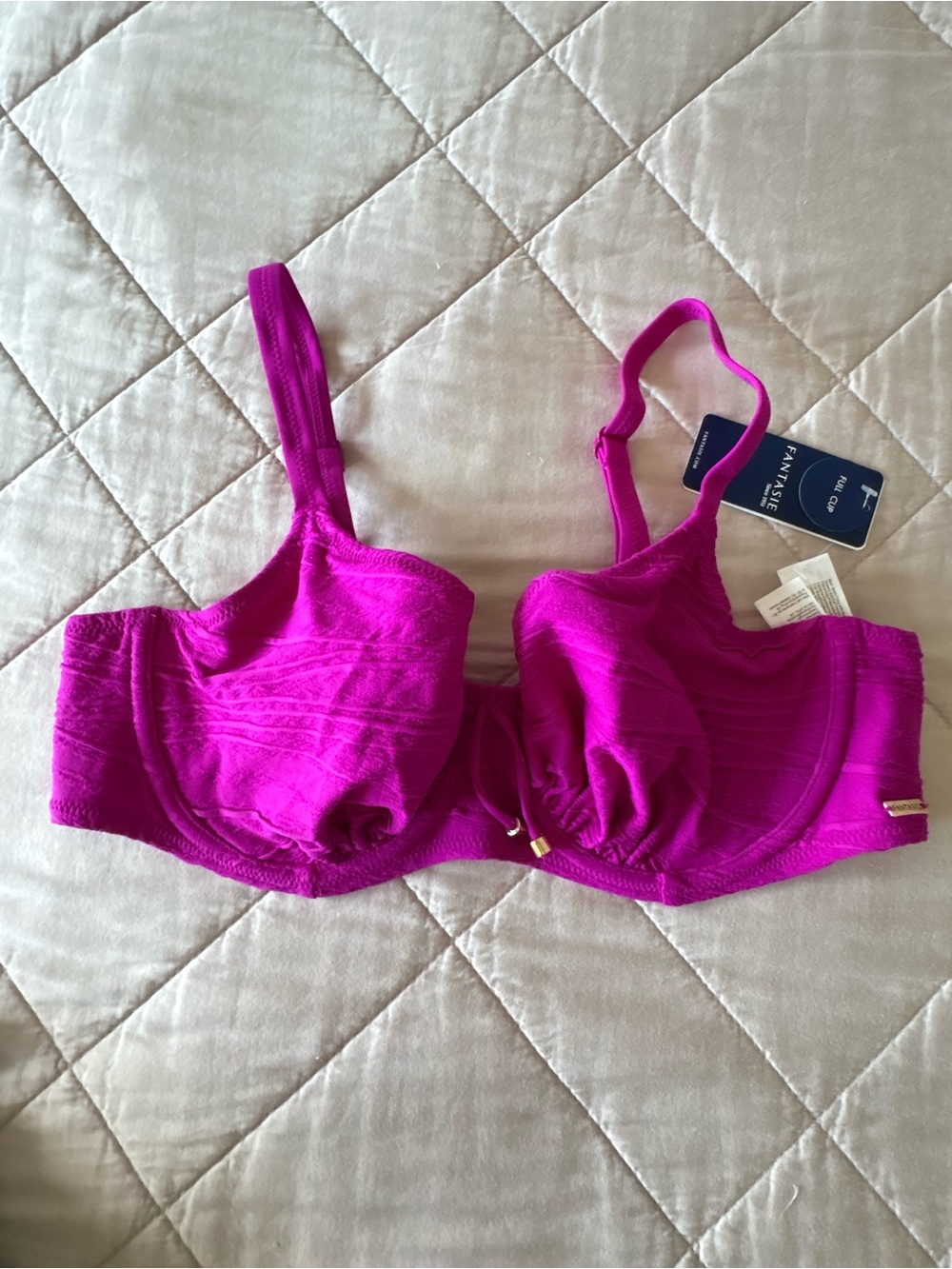 Fantasie Beach Waves Underwire Gathered Full Cup Size 38D Bikini Top FS502201BRF